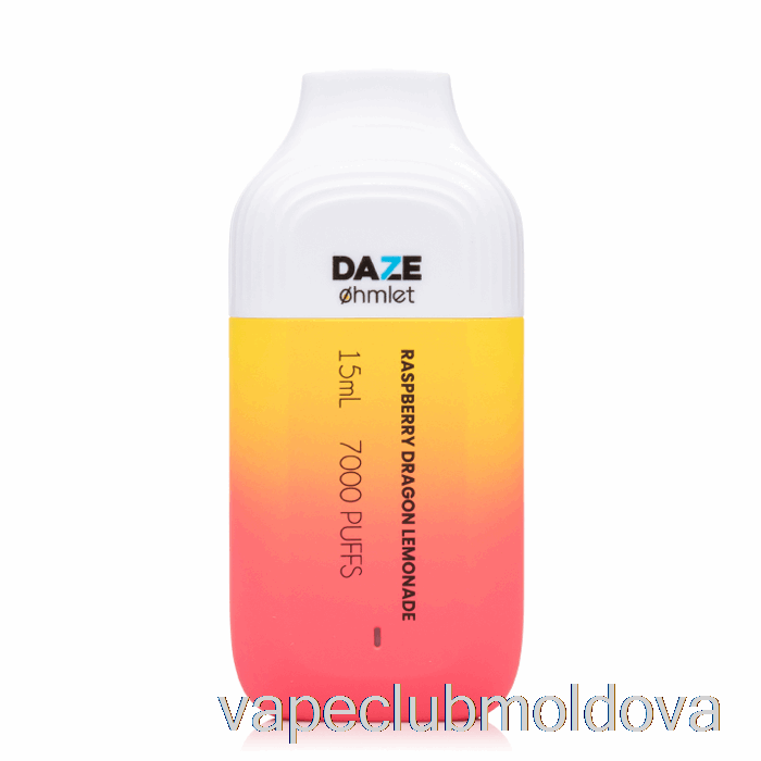 Kit Vape Pod 7 Daze Ohmlet 7000 0% Zero Nicotină De Unică Folosință Limonadă Dragon Cu Zmeură